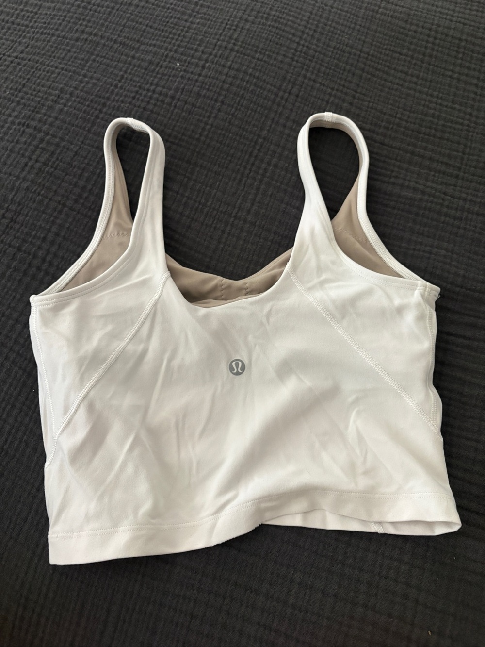 lululemon athletica White Supportive Crop Bra Tank